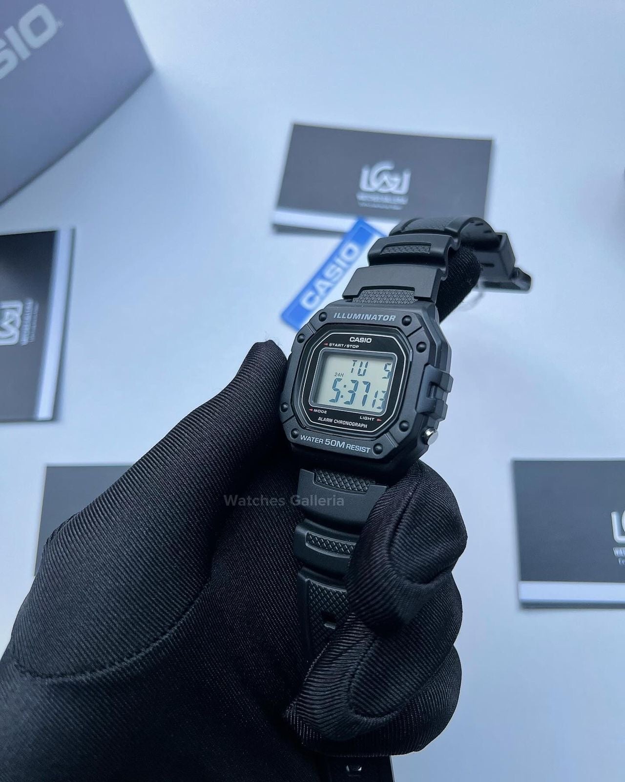 Casio Sports Digital Watch Quartz (White Display) W218H