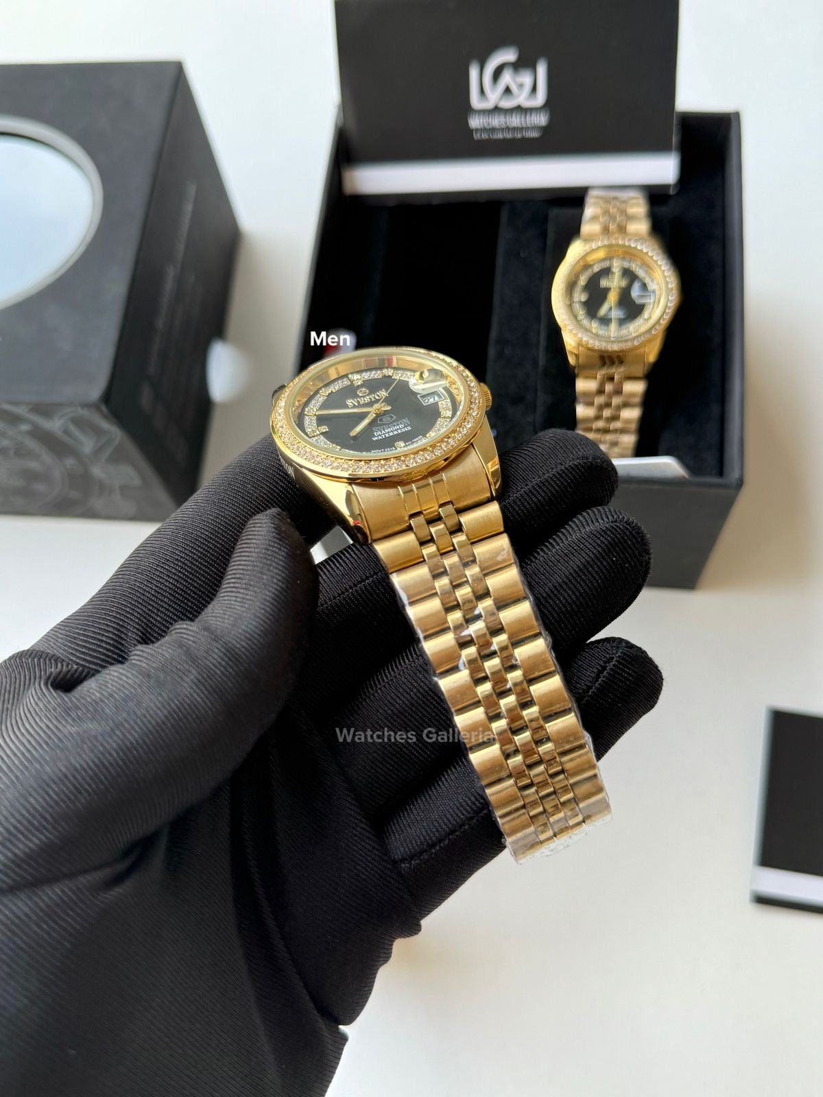 Sveston Couple Watch Quartz Datejust (Stones) SV10030G Watches Galleria