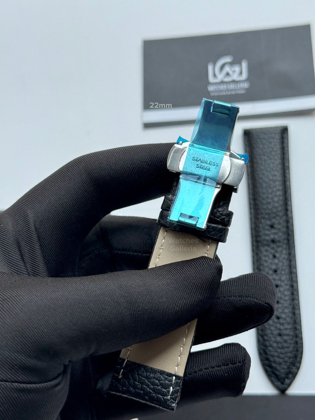 Premium Leather Strap 22mm | Master Lock Deployment Clasp | Universal Fit