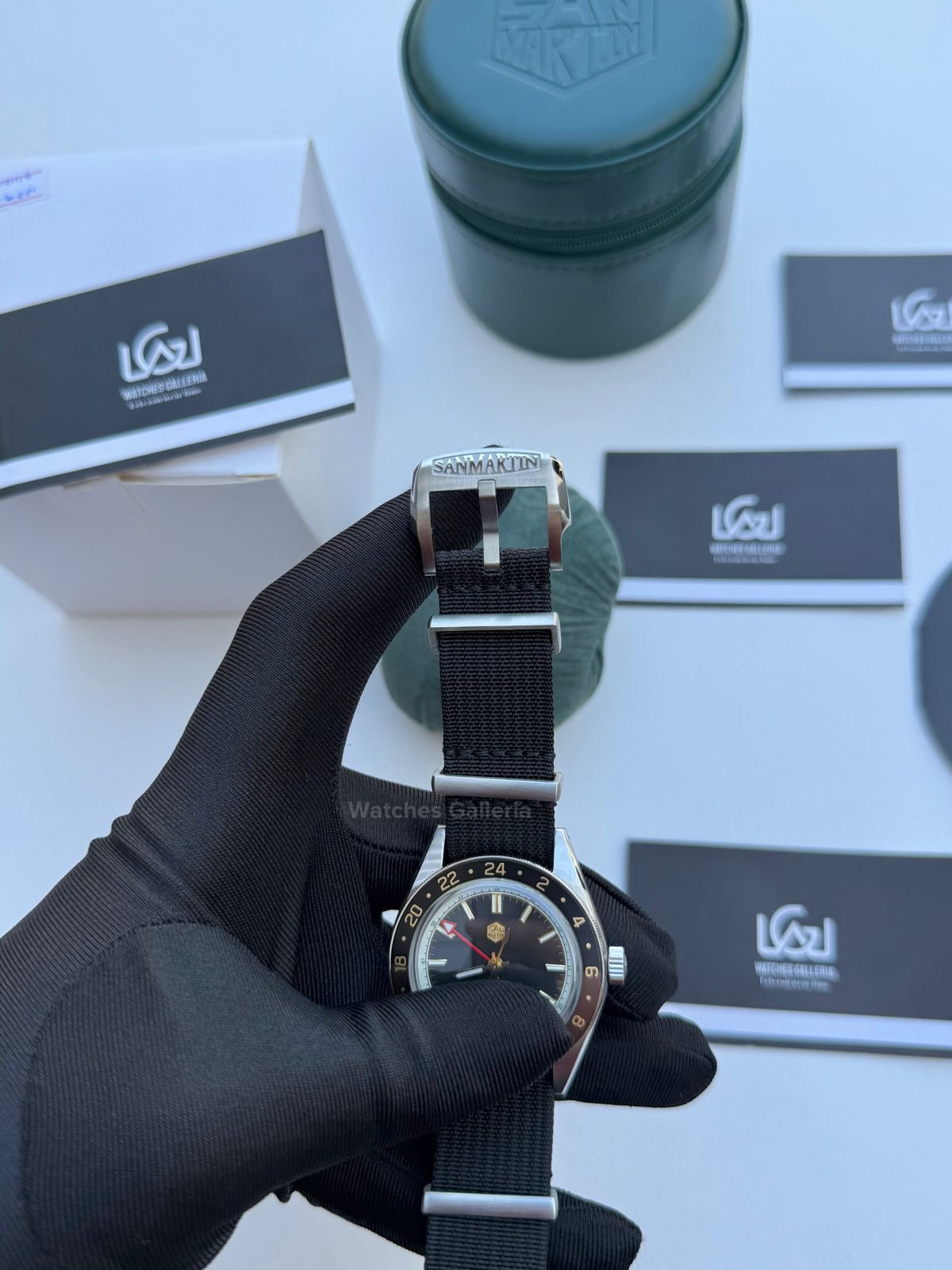 San Martin GMT RootBeer Automatic (Black Nato Straps) SN0116 Watches Galleria