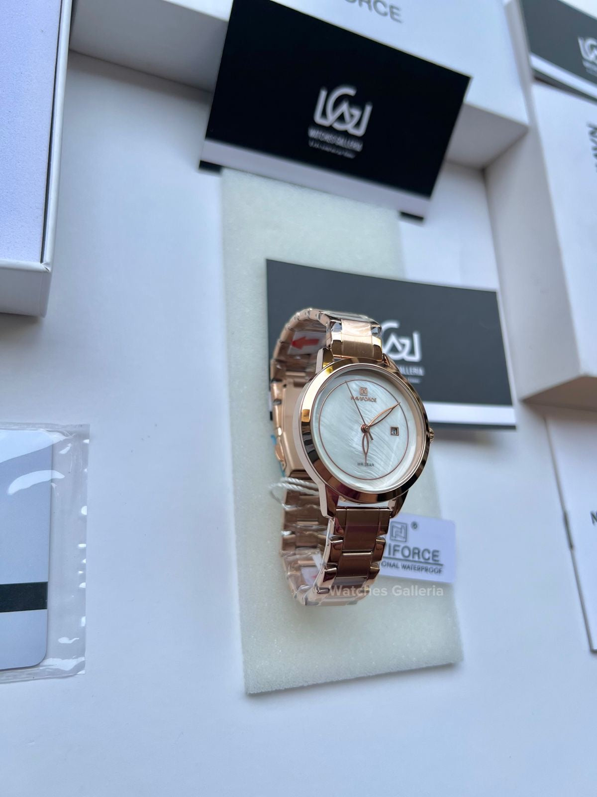 Naviforce Ladies Date Just (Rose Gold) NF5008L Watches Galleria