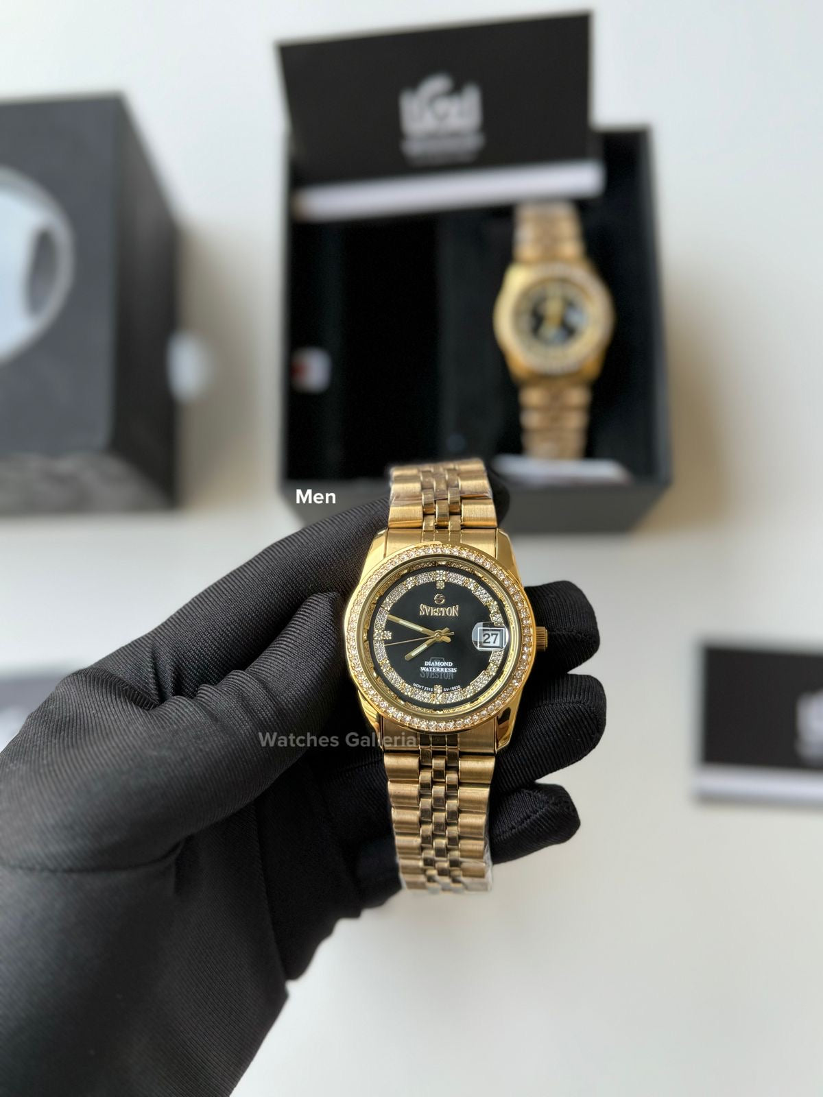 Sveston Couple Watch Quartz Datejust (Stones) SV10030G Watches Galleria
