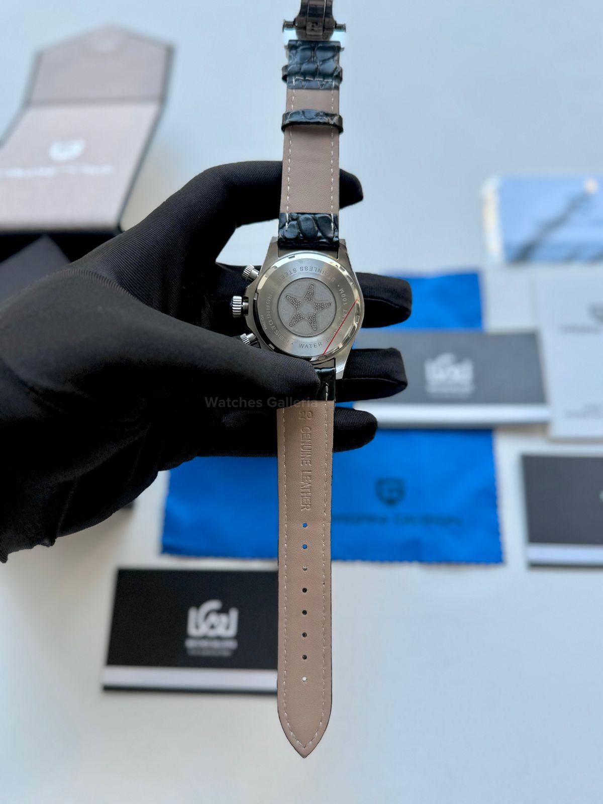 Pagani Design Daytona Quartz PD1664 Crocodile Leather Strap (Silver) Pagani Design in Pakistan