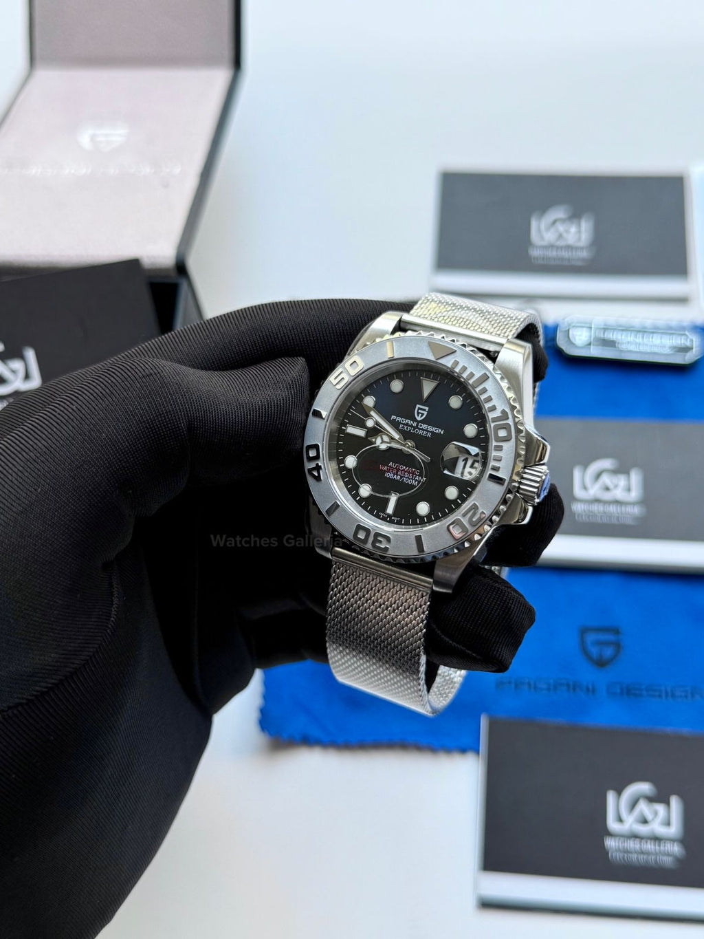Pagani Design PD1651 YachtMaster Deep Sea 40mm Automatic – Seiko NH35A Japan Movement | Sapphire Crystal | 100M WR | Mesh Bracelet
