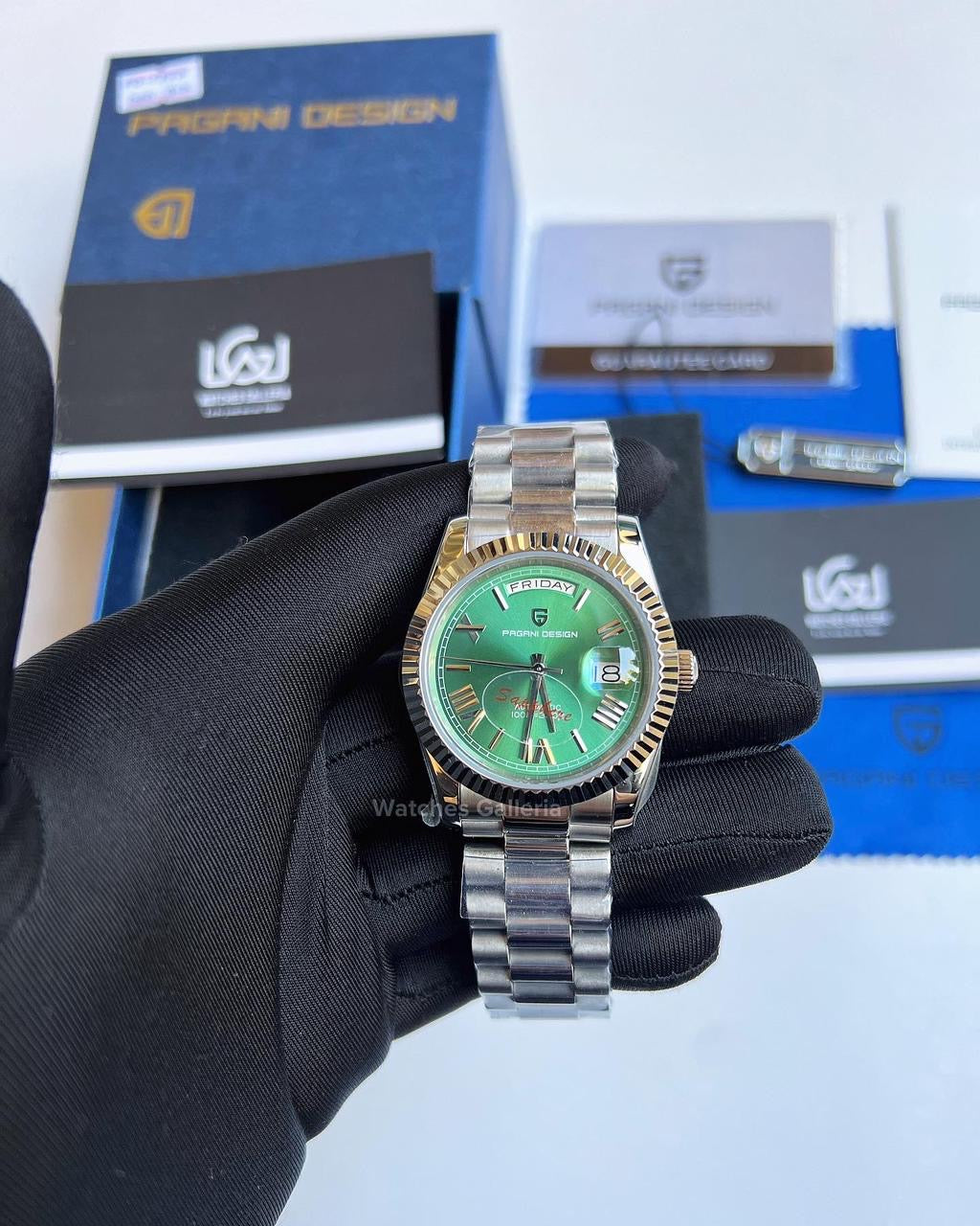Pagani Design Date Day Automatic 36mm (Green) PD1752