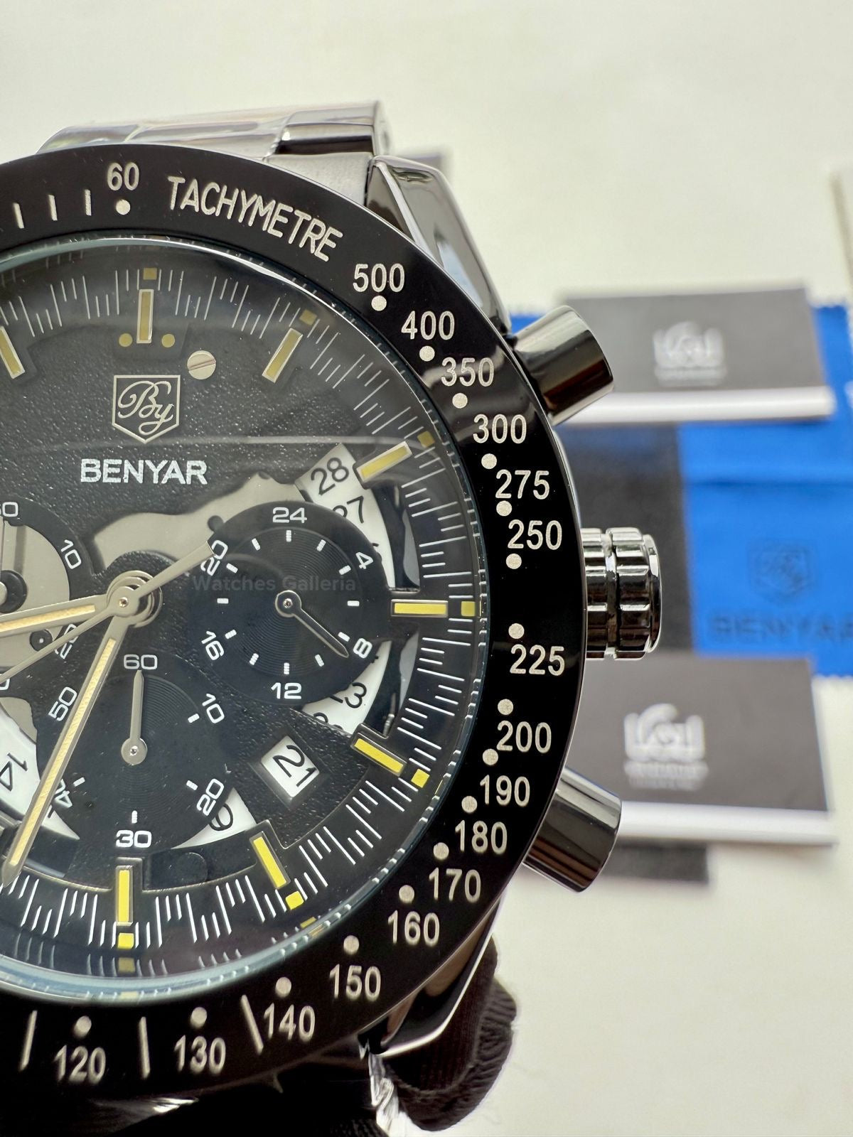 Benyar Dark Side of the Moon Apollo 8 (Black/Yellow) BY5120 Watches Galleria © Copyrights All Right Reserved