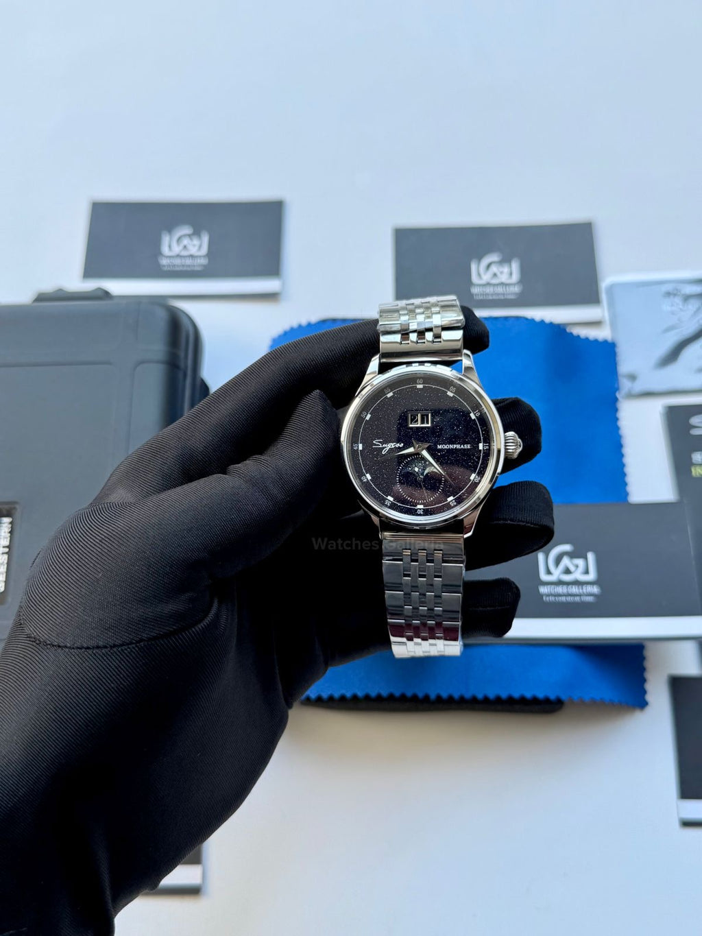 Sugess S401B Oyster Moonphase Watch in Pakistan – Luxury Men’s Automatic Mechanical Watch with Starry Sky Dial