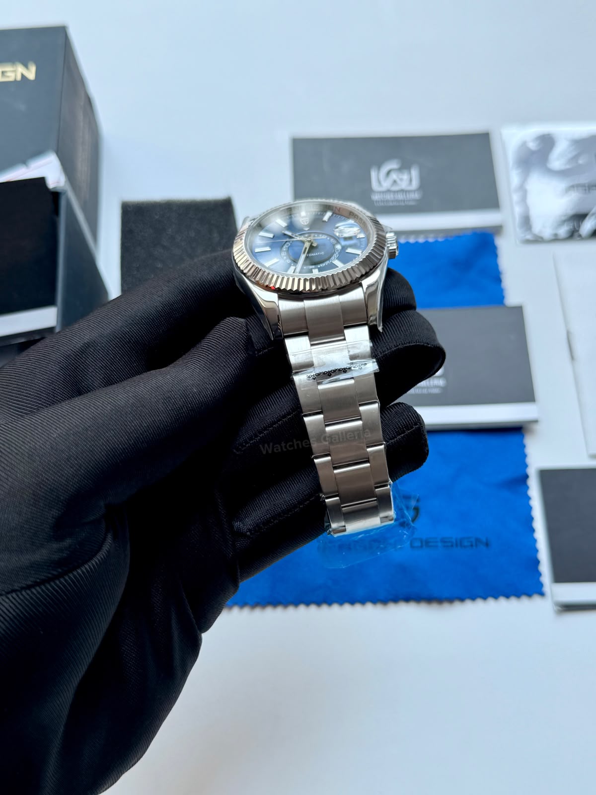 Pagani Design PD1888 Sky Dweller Oyster Blue Automatic GMT Watch for Men Sapphire Crystal Original Pagani Design Watch Pakistan