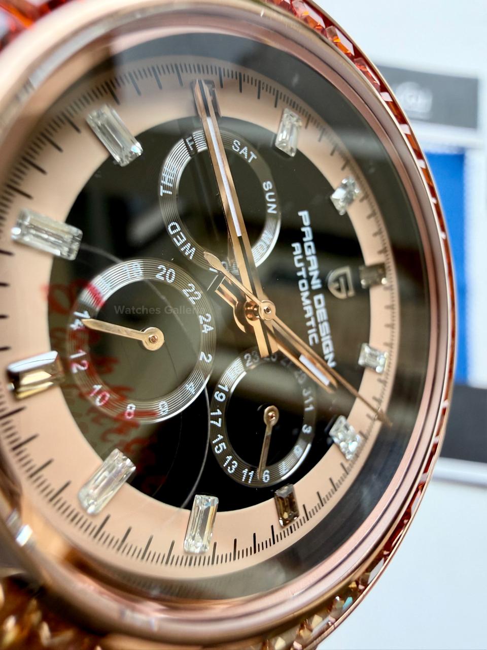 Pagani Design PD1732 Daytona Rainbow Silicon Edition in Pakistan – Luxury Automatic Men’s Watch with Rainbow Bezel, Sapphire Crystal & Exhibition Back