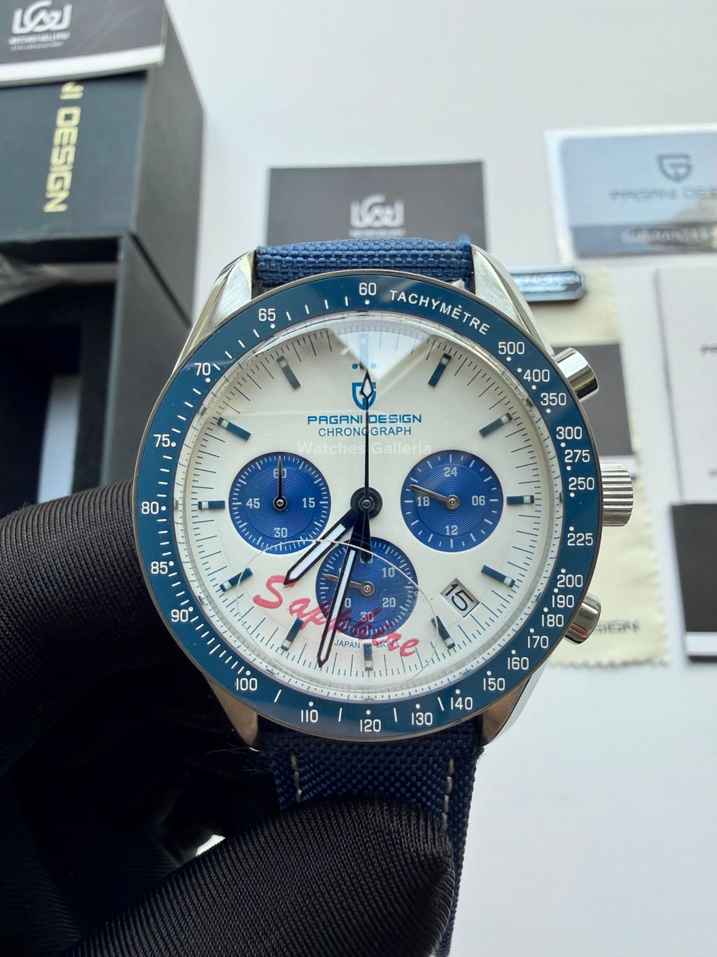Pagani Design PD1701 Speedmaster Moonwatch Blue 40mm Chronograph – Seiko VK63 Quartz | Sapphire Crystal | 100M WR