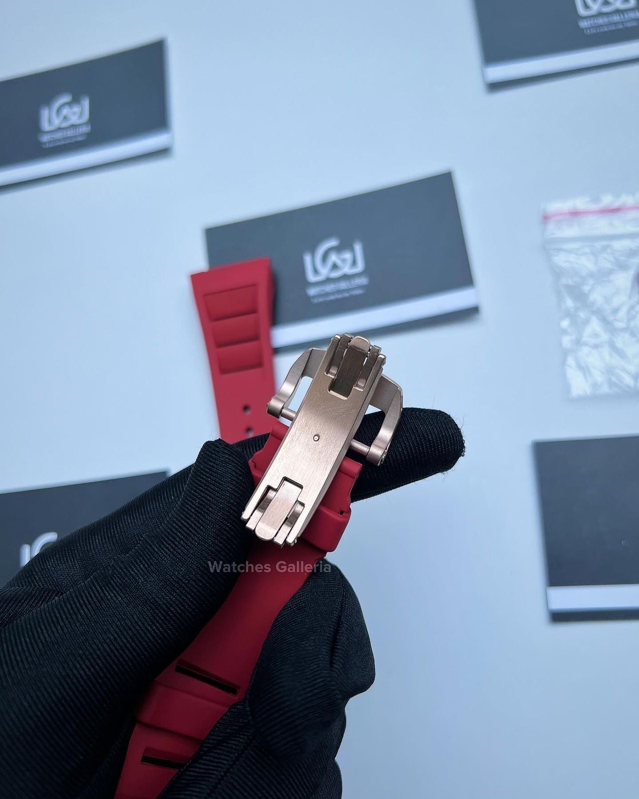 Apple Watch Tonneau Modification Kit Rubber Straps (Red) APB1621 44-45mm