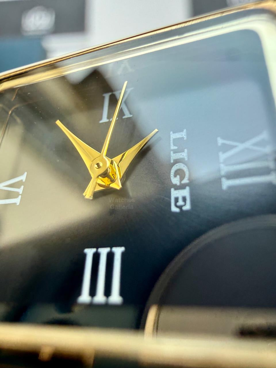 Lige 89156 Tank Women Watch Quartz (Gold/Black) Lige Women Watch