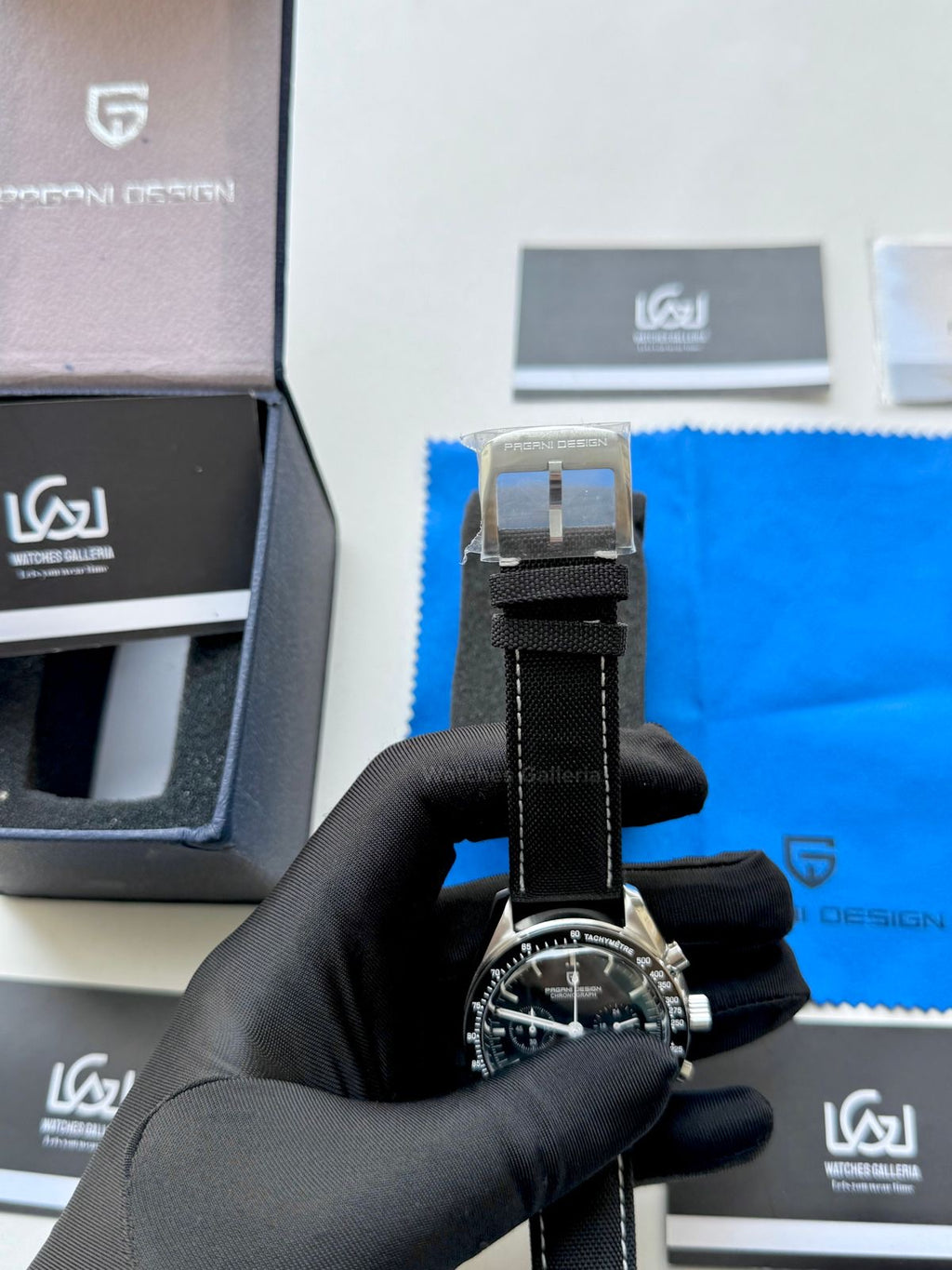 Pagani Design PD1701 Speedmaster Moonwatch Canvas (Black) Pagani Design in Pakistan