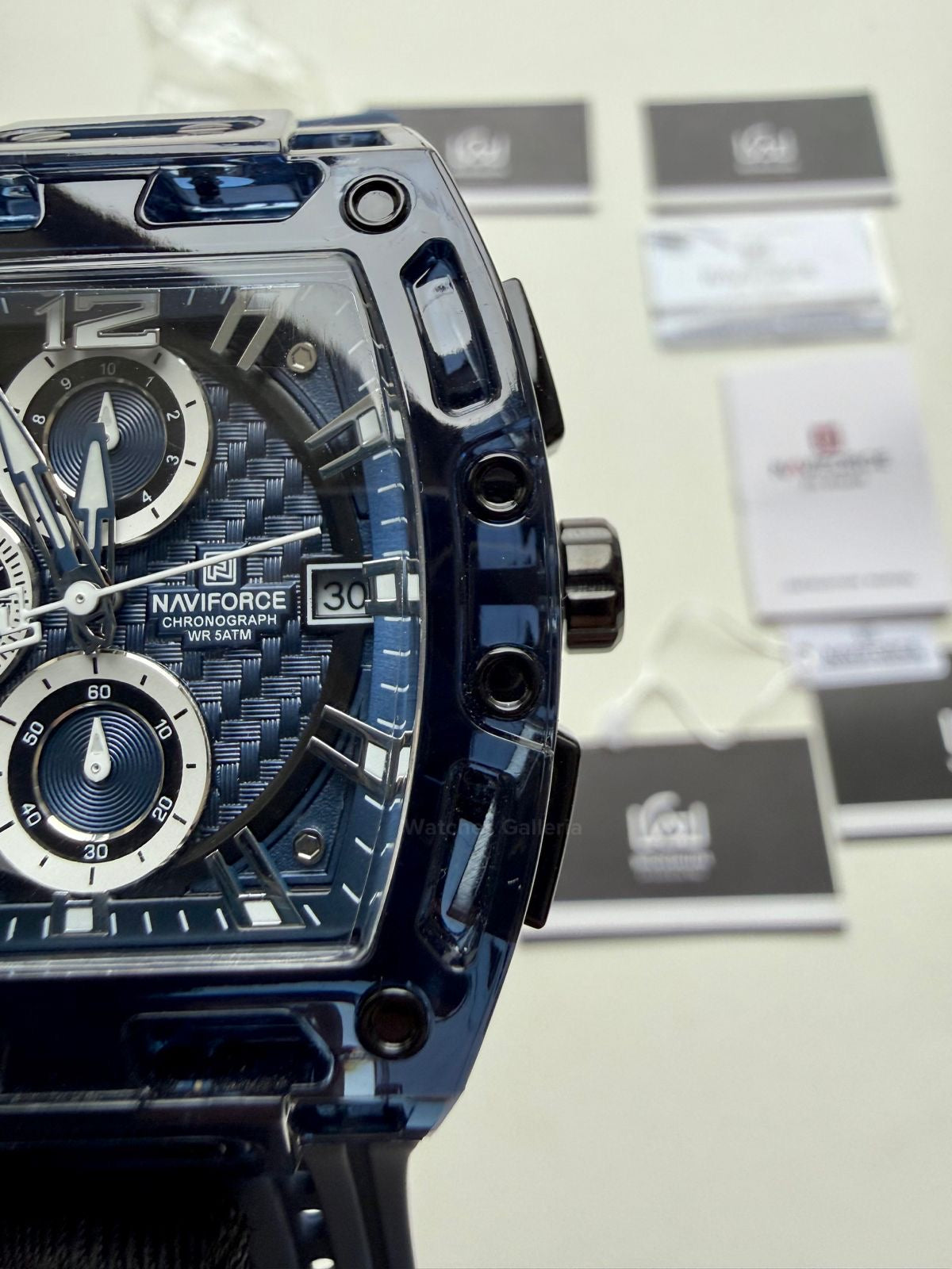 Naviforce NF7105 Tonneau (Blue) Naviforce Watch Pakistan