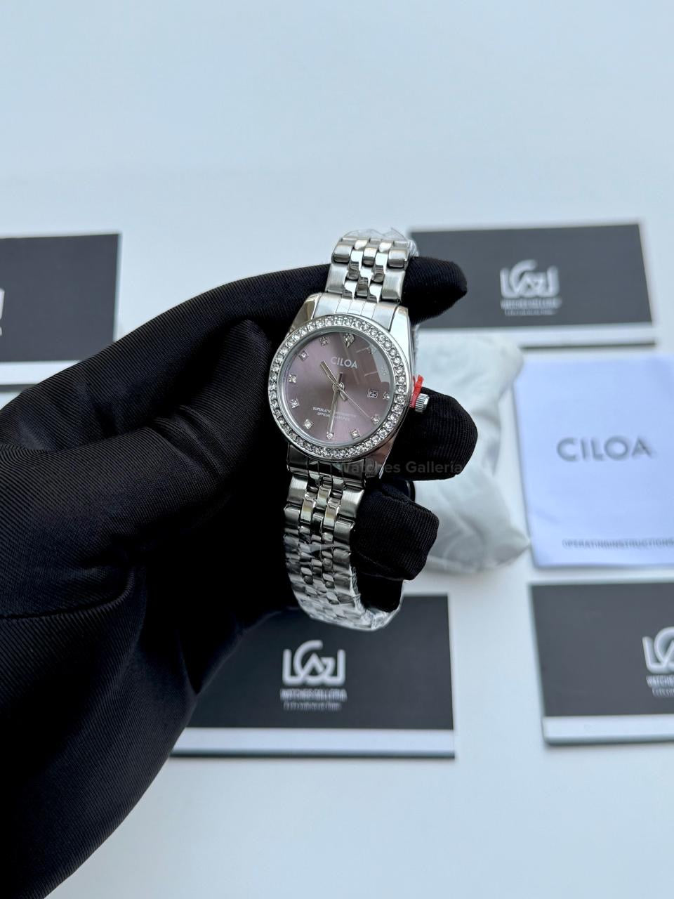 Ciloa 602 Datejust Ladies Watch Quartz (Purple) Ciloa Watch Pakistan