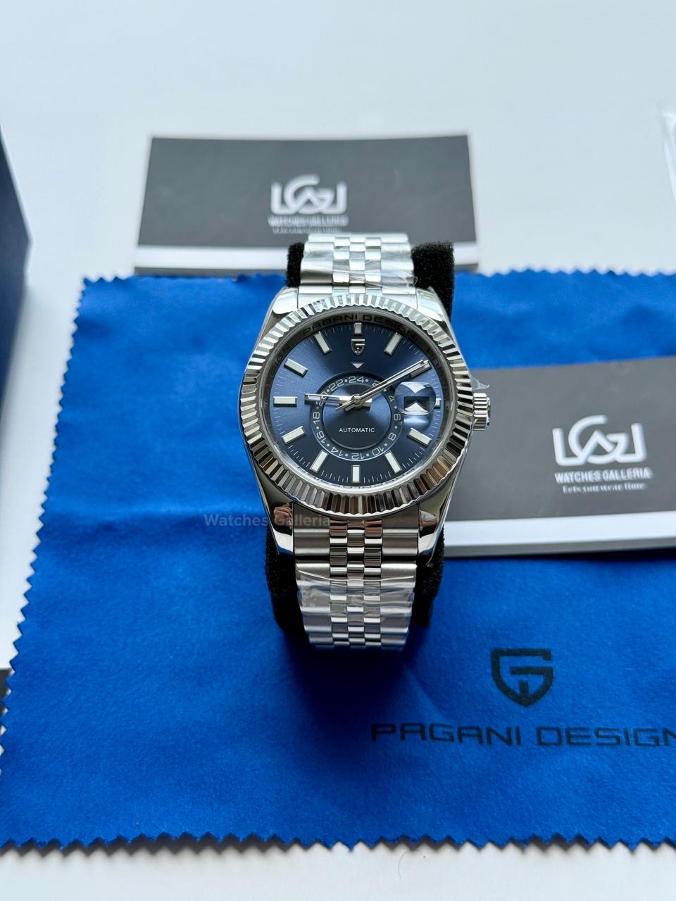 Pagani Design PD1888 Blue Sky Dweller Blue Dial Automatic GMT Watch – Limited Edition of 1000, Exclusive to Watches Galleria Pakistan