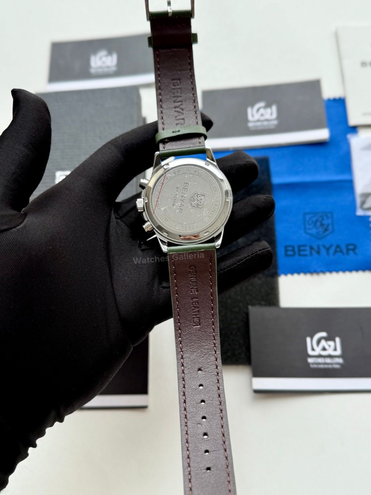 Benyar Pilot Chronograph Quartz (Green) BY5210 Watches Galleria