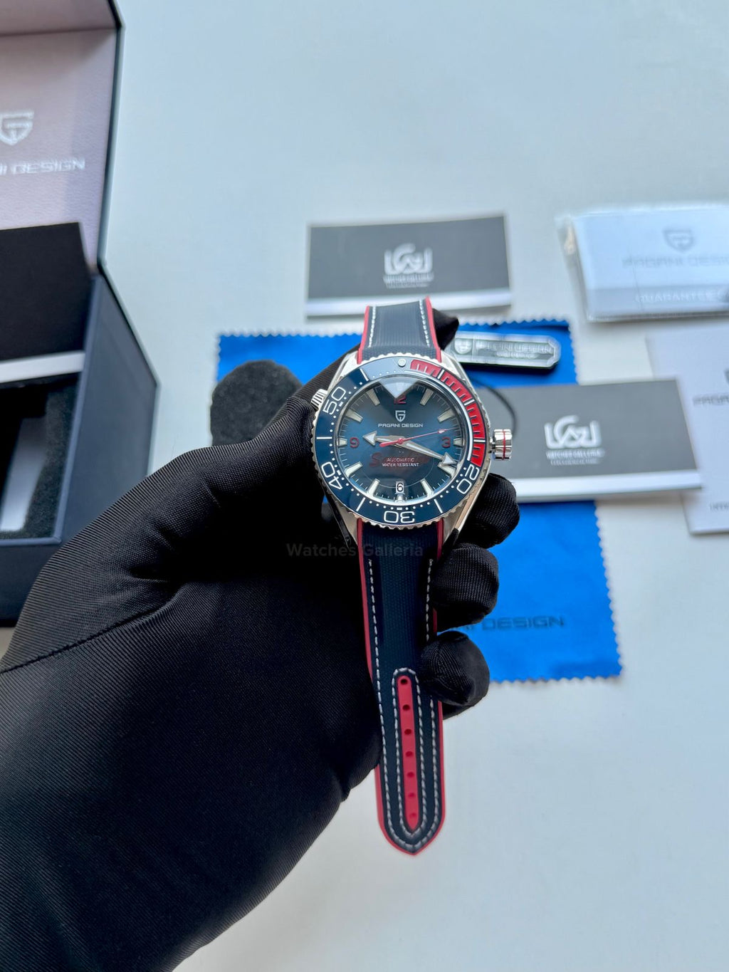 Pagani Design Sea Master Planet Ocean Automatic PD1679 (Blue/Red) Pagani Design in Pakistan