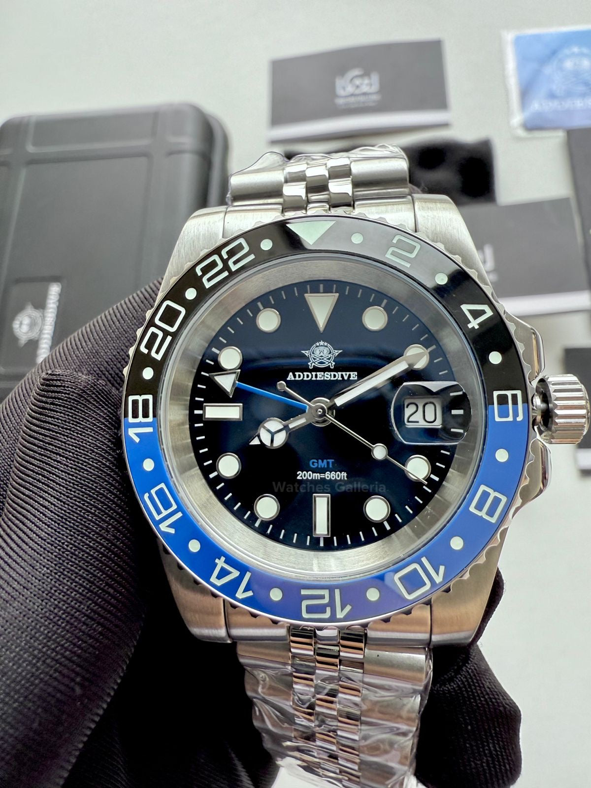 Addiesdive GMT Master Quartz (Batgirl) AD2050 Watches Galleria © Copyrights All Right Reserved