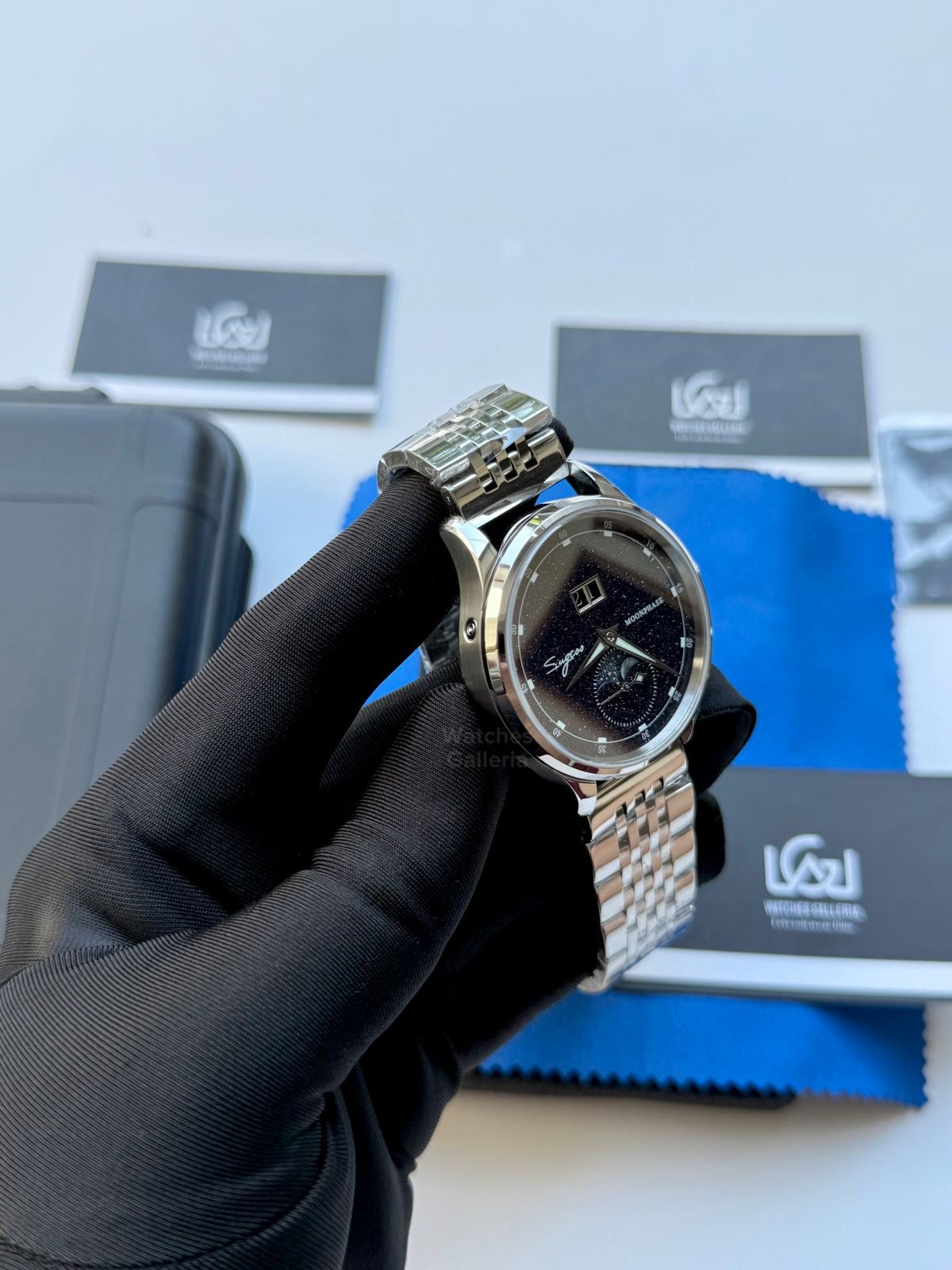 Sugess S401B Oyster Moonphase Watch in Pakistan – Luxury Men’s Automatic Mechanical Watch with Starry Sky Dial