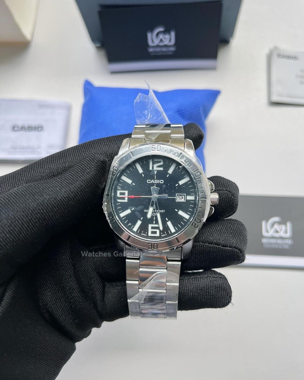 Casio Classic Date (Black) MTP-VD01D Watches Galleria