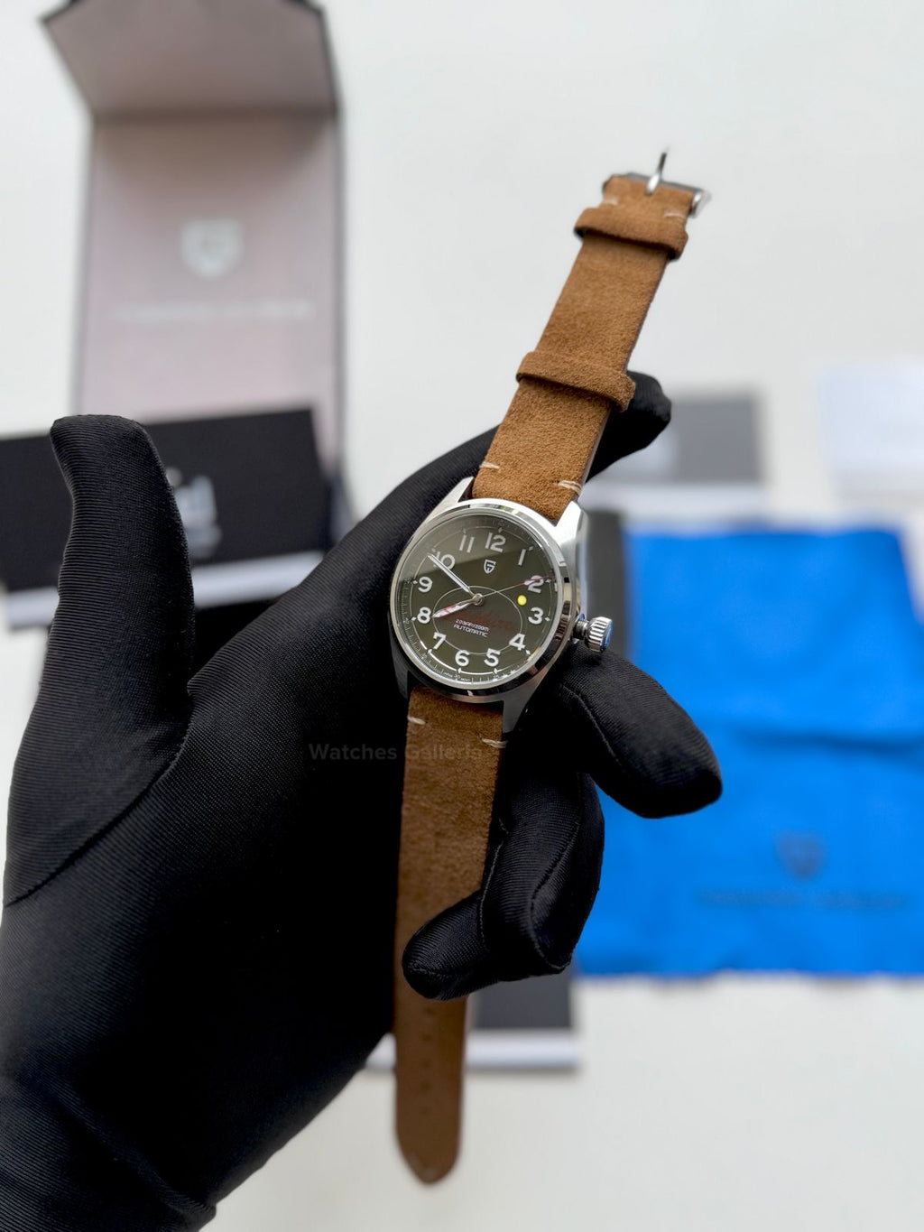 Pagani Design PD1717 Spirit Pilot Automatic (Green Suede Leather Exclusive) Pagani Design in Pakistan