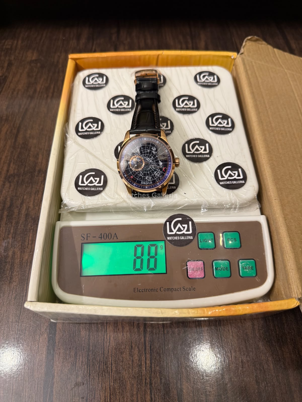 OBLVLO GC (Black Rose Gold Blue) Grand Complications Celestial Automatic Watch Brown & Black Dial with Rose Gold Details, Moving Constellation & Earth Display – OBLVLOGC