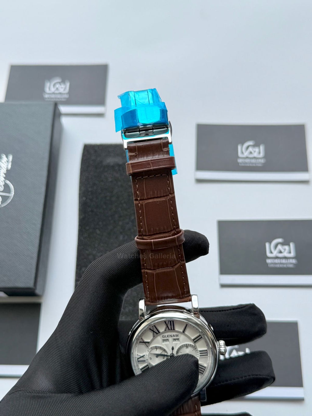 Glenaw GL8920 Calendar Flywheel Automatic Watch – Brown | Luxury Automatic Wristwatch for Men