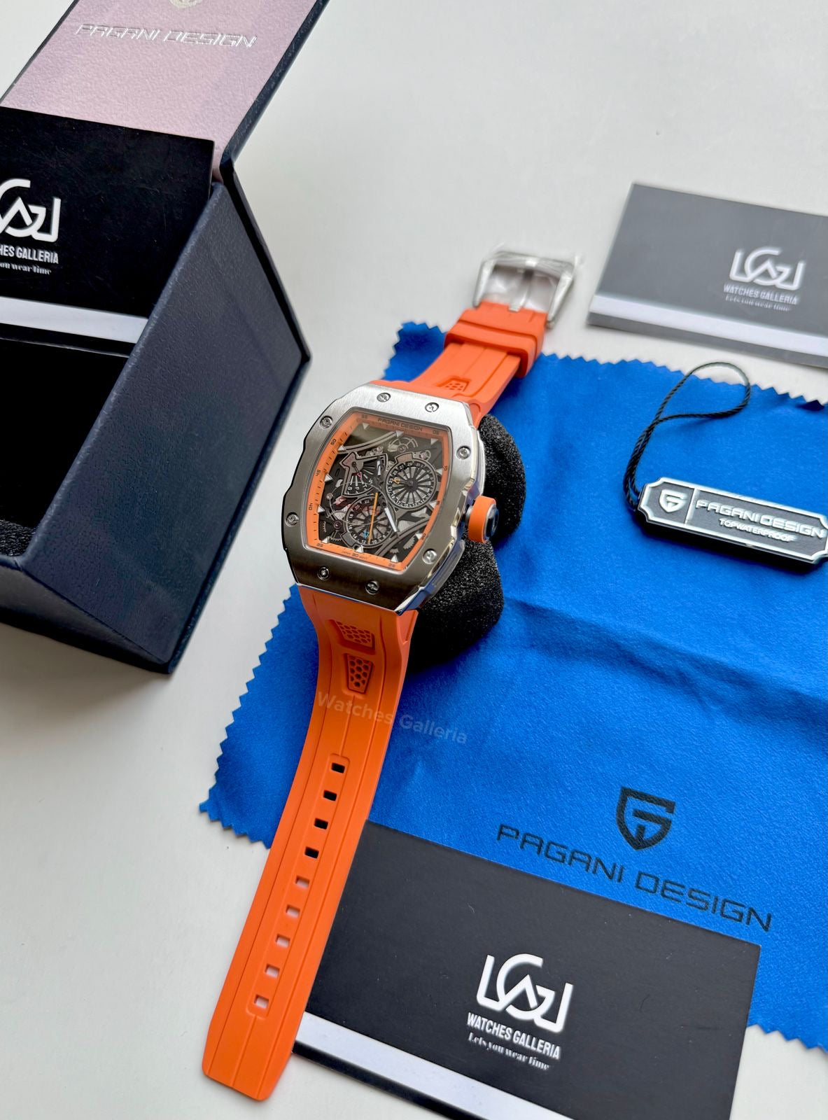 Pagani Design Tonneau Calendar Quartz PDys012 (Orange) Pagani Design in Pakistan