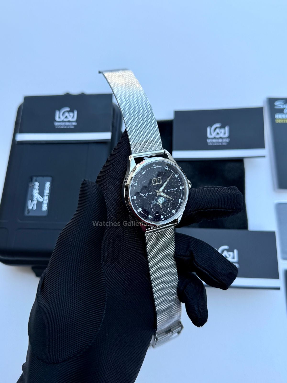 Sugess Moonphase Automatic S401B (Mesh Strap Exclusive) Watches Galleria