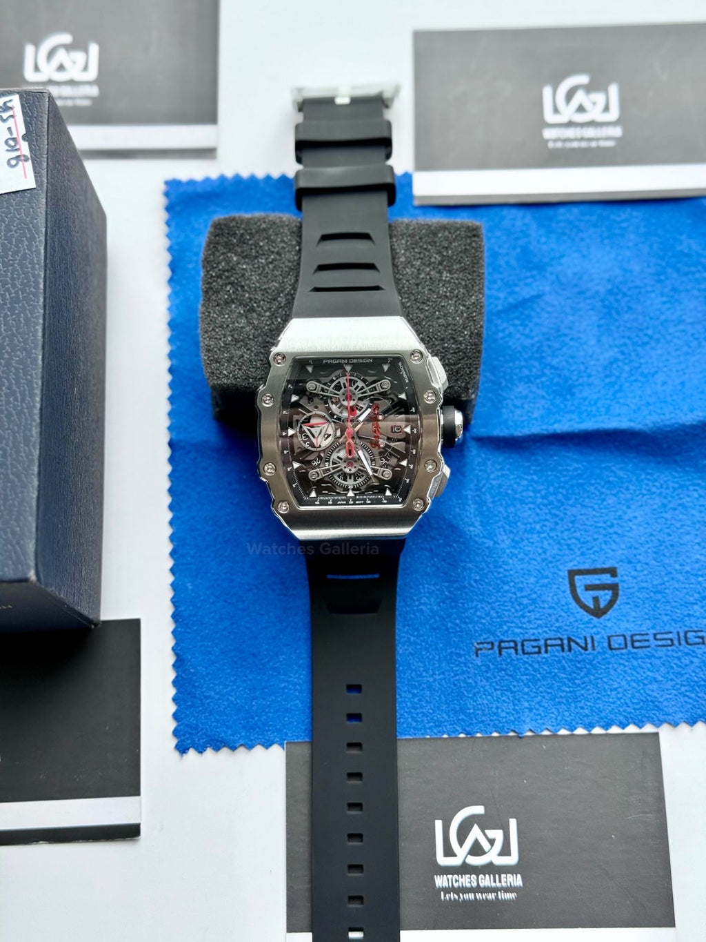 Pagani Design PDys011 Tonneau Chronograph Quartz Watch (Black/Black) - Sapphire Crystal | Japan Epson YM92 | 100% Original in Pakistan