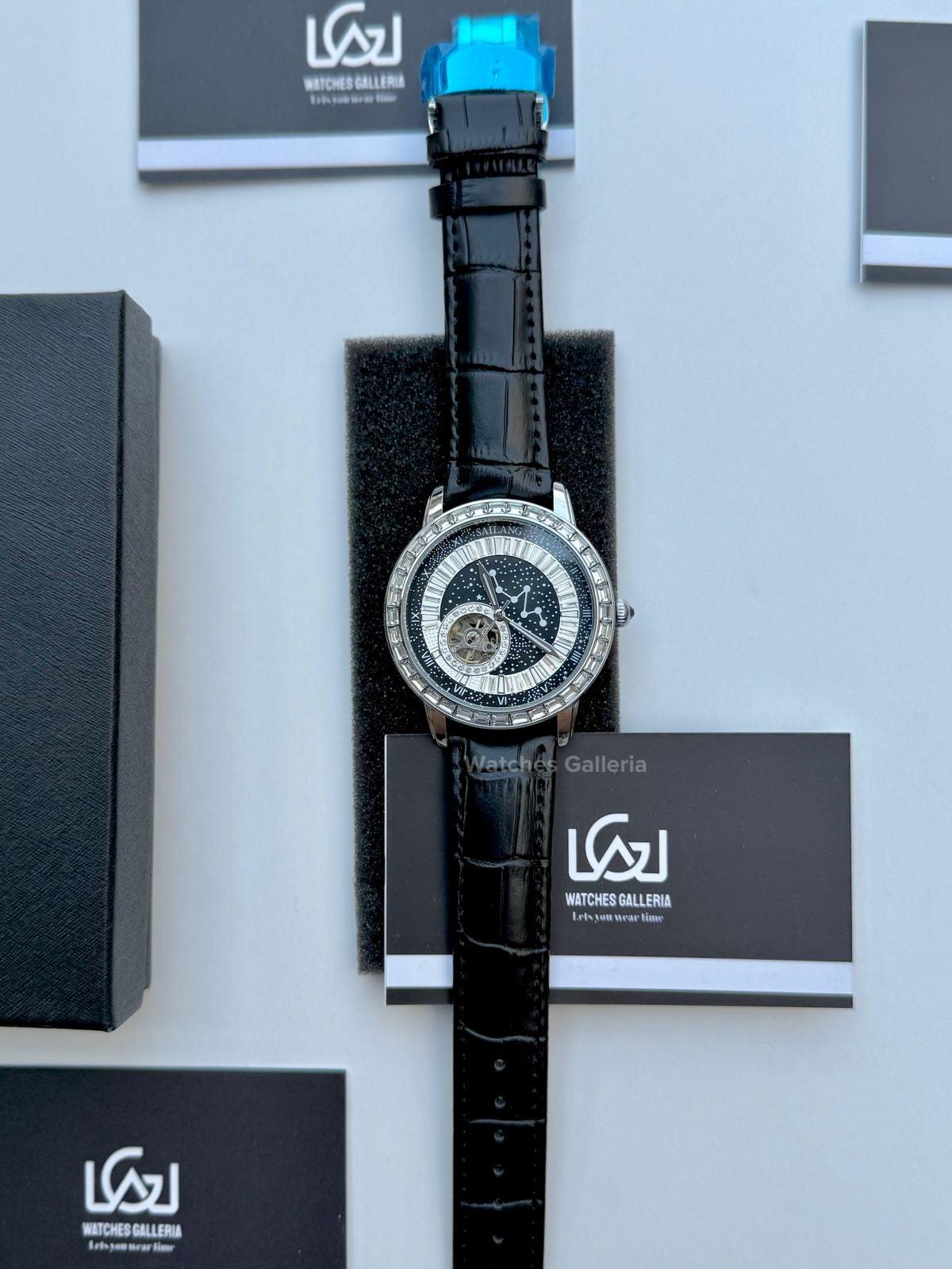 Sailang Open Heart Watch Automatic (Black) 6603B Watches Galleria