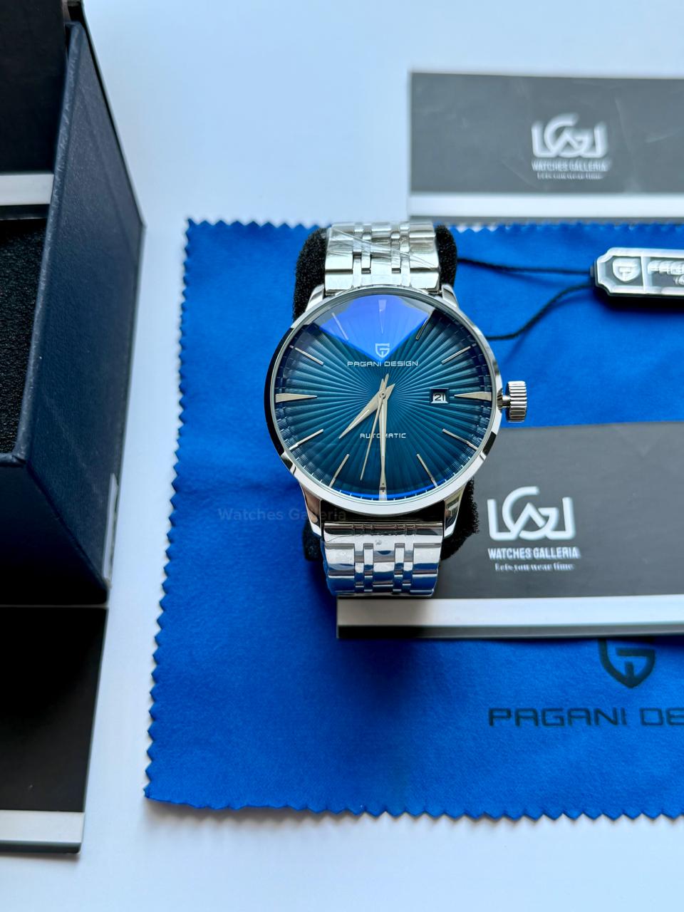 Pagani Design PD2770 Cocktail Black Dial Automatic Watch – Complete Calendar | Seagull 2813 | Leather Strap | Pagani Design Cocktail Watch | Buy Pagani Design in Pakistan