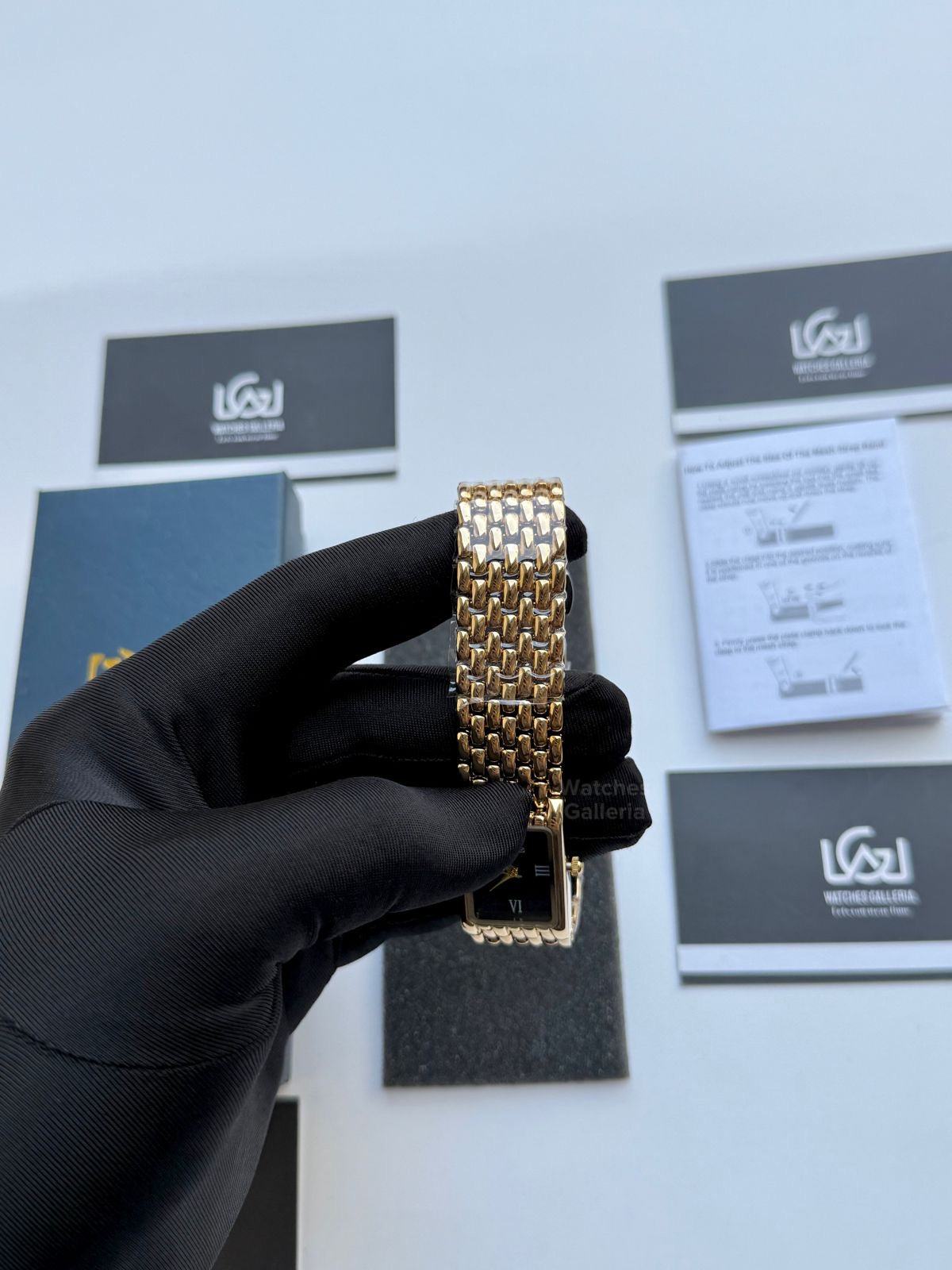 Lige 89156 Tank Women Watch Quartz (Gold/Black) Lige Women Watch