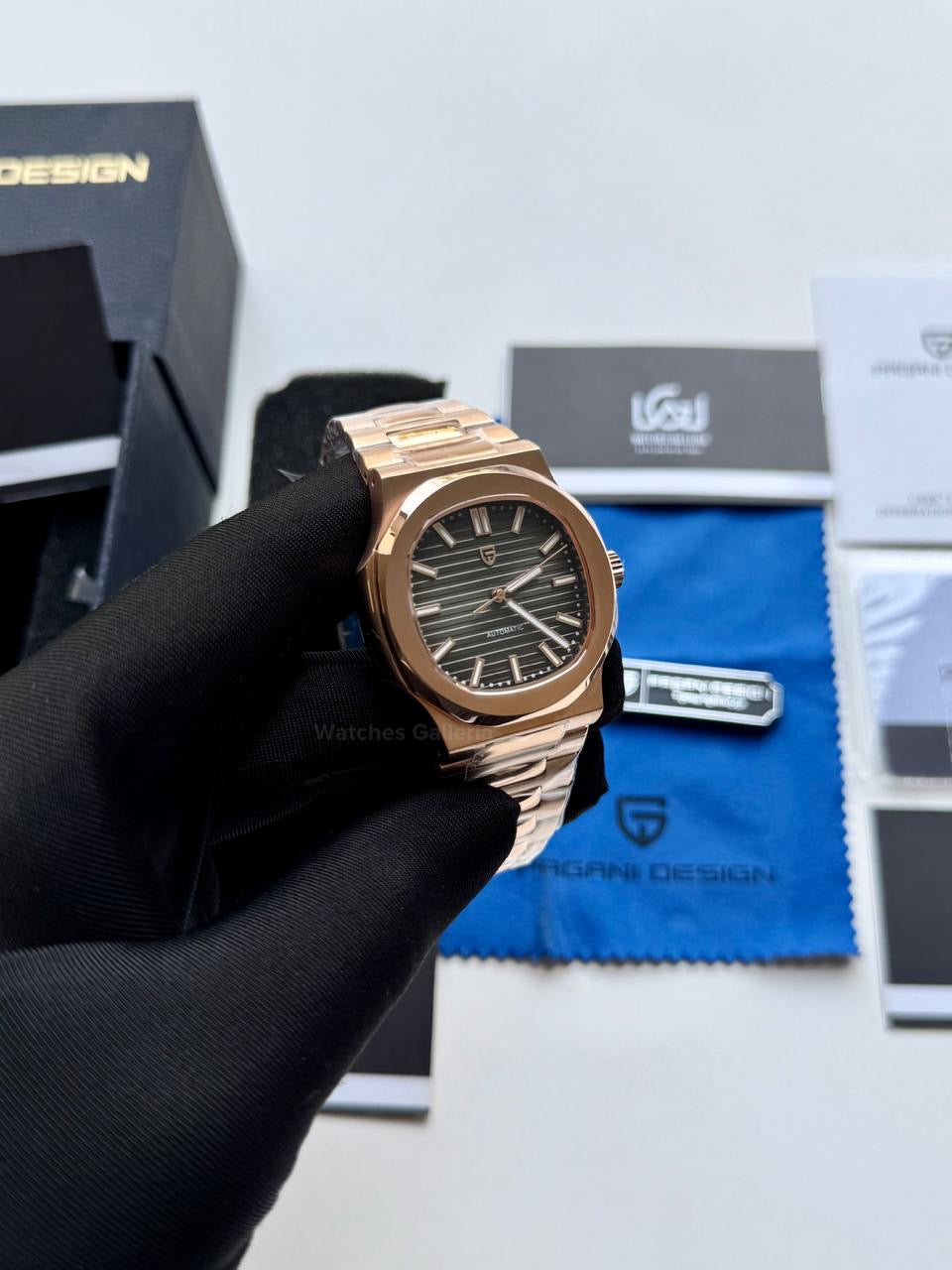 Pagani Design PD1728 Nautilus Automatic (Rose Gold Black Gradient) Pagani Design in Pakistan