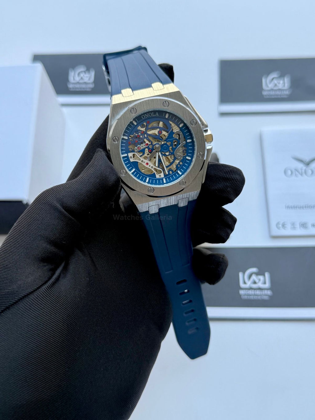 Onola 3834 Royal Oak Offshore Skeleton Blue 46mm Automatic – Premium Sports Watch