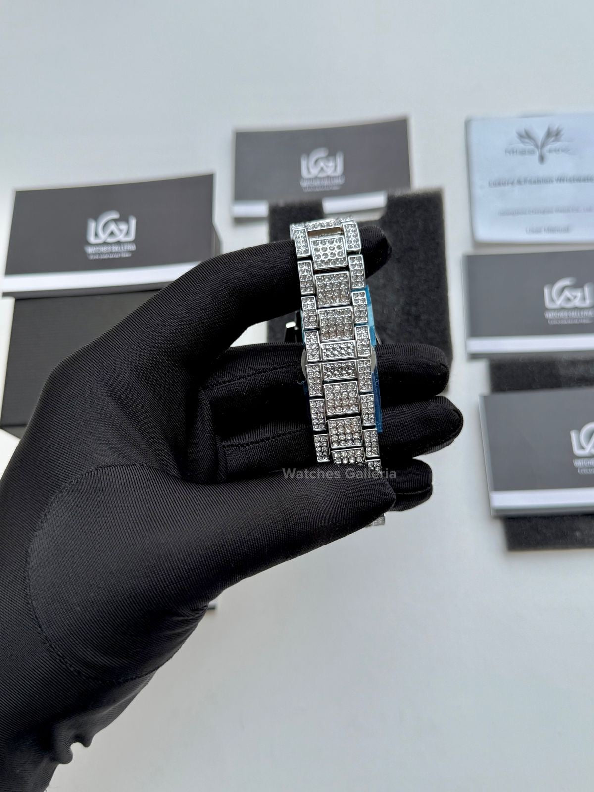 Miss Fox Iced Out Royal Oak Quartz (Silver) MFV332 Watches Galleria