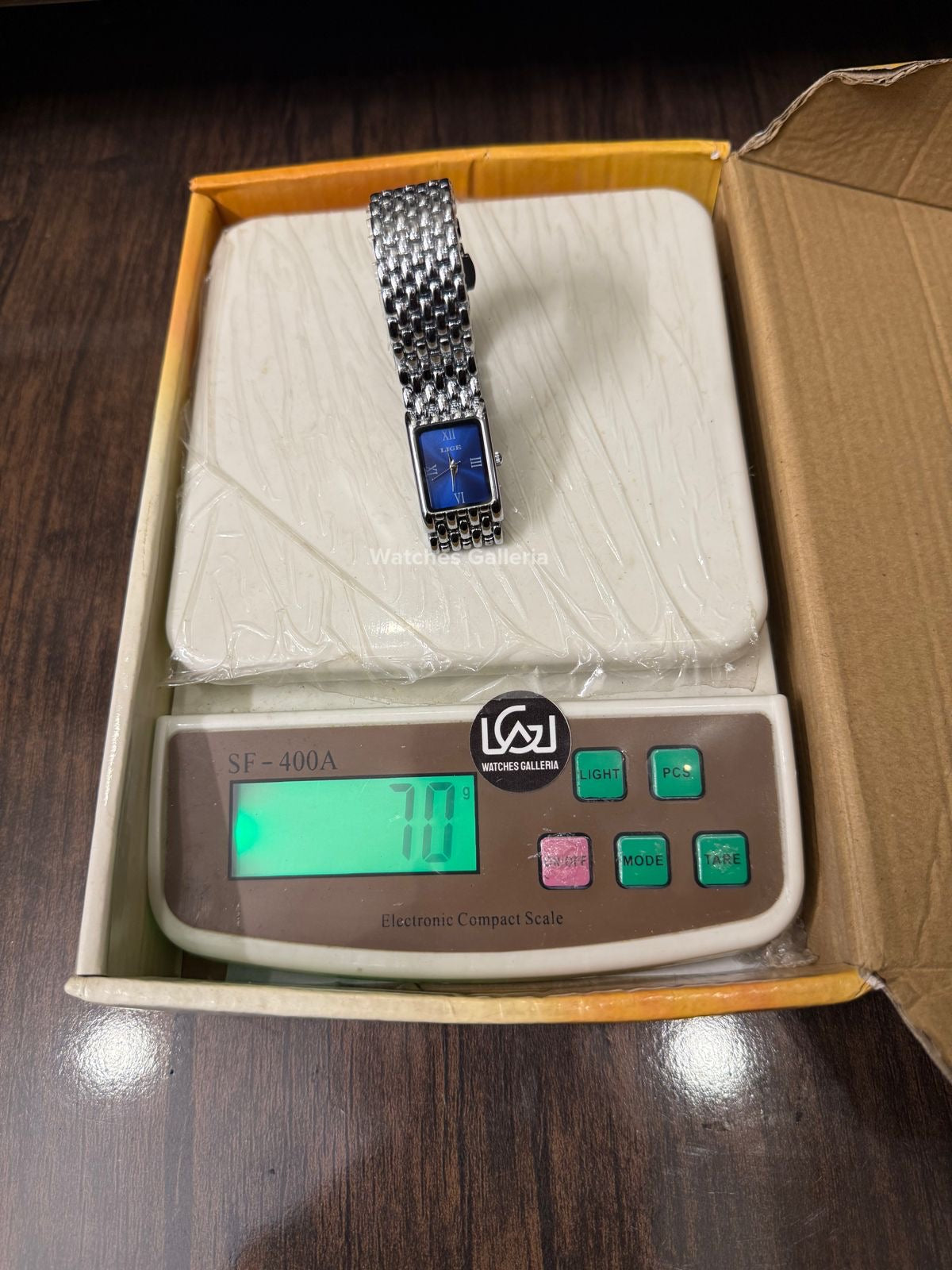 Lige 89156 Tank Women Watch Quartz (Silver/Blue) Lige Women Watch