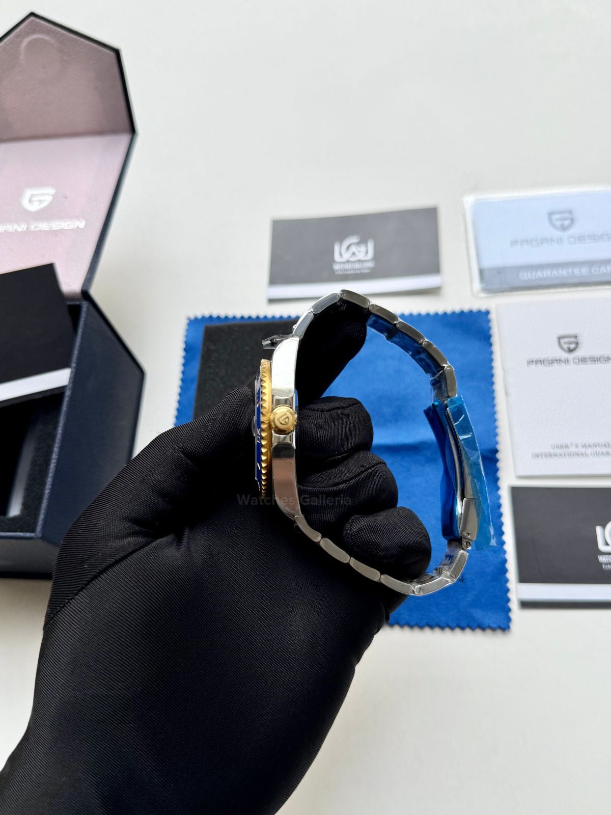 Pagani Design Watch PD1639 Submariner Automatic (Gold Blue) Pagani Design in Pakistan