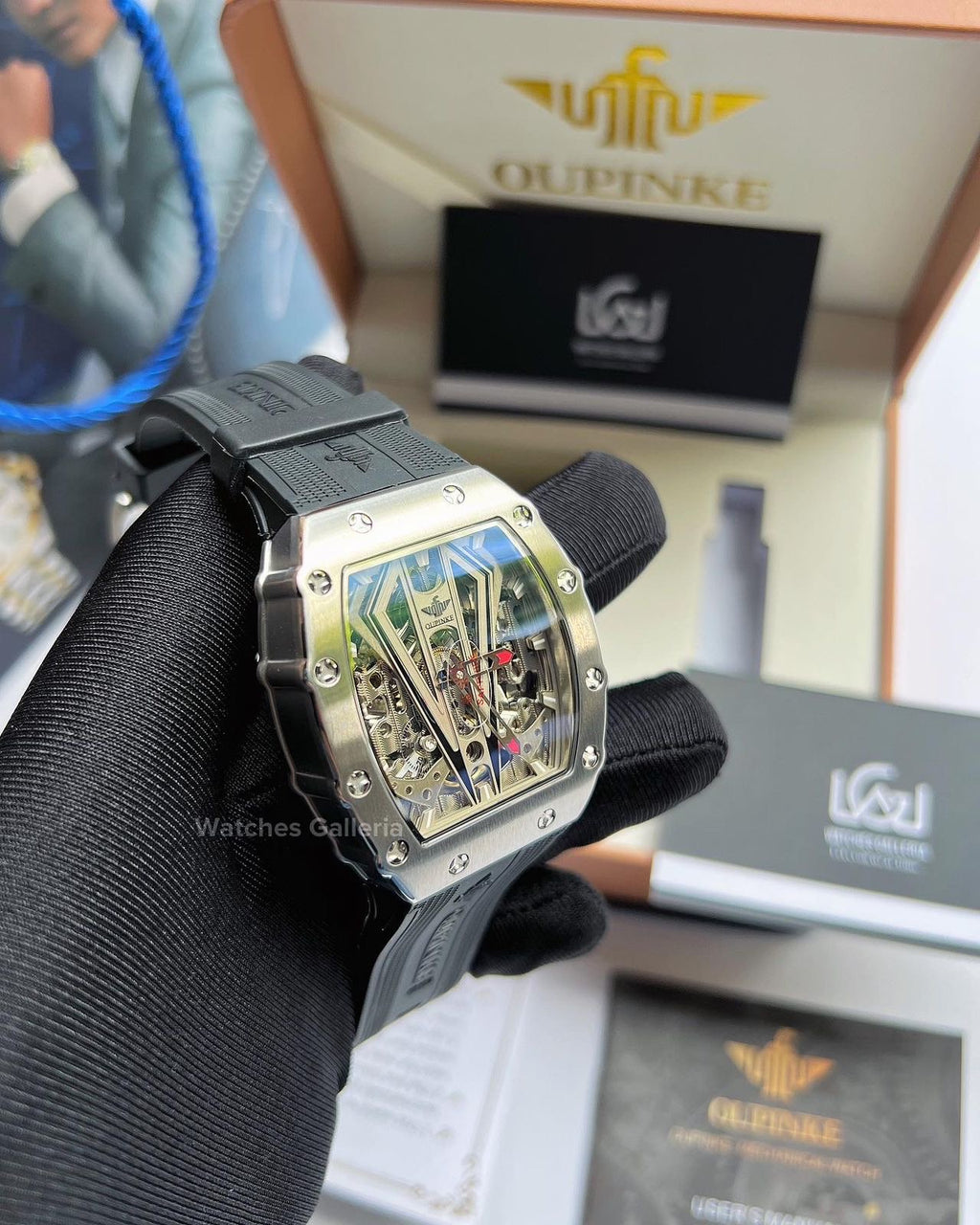 Oupinke Tonneau Skeleton Automatic (Silver/Black) Oupinke3179