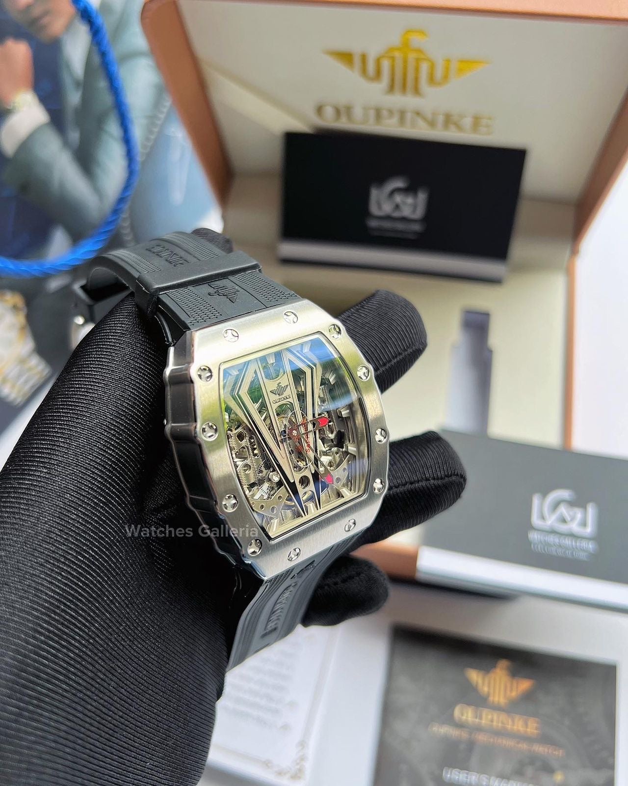 Oupinke Tonneau Skeleton Automatic (Silver/Black) Oupinke3179