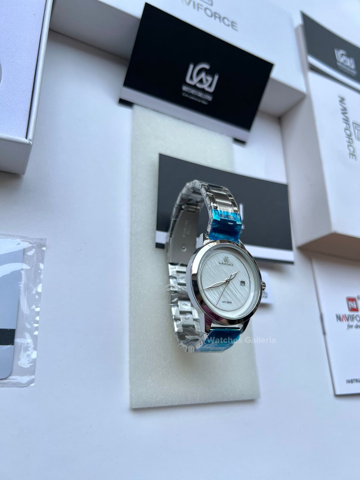 Naviforce Date Just Ladies (Silver) NF5008L Watches Galleria