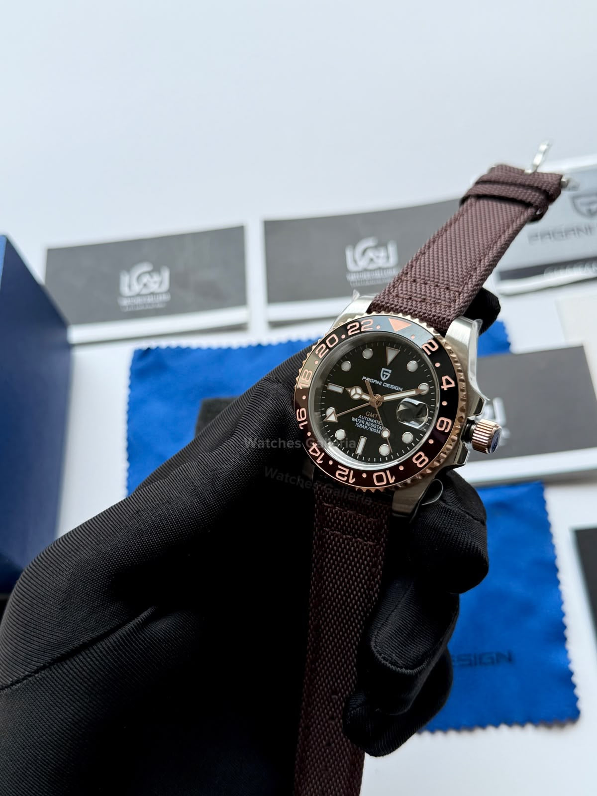 Pagani Design PD1662 GMT Master II Rootbeer Automatic GMT Watch – Limited Edition, Two-Tone Jubilee Stainless Steel Bracelet, Ceramic Rotating Bezel, Sapphire Crystal & Dual Time Zone