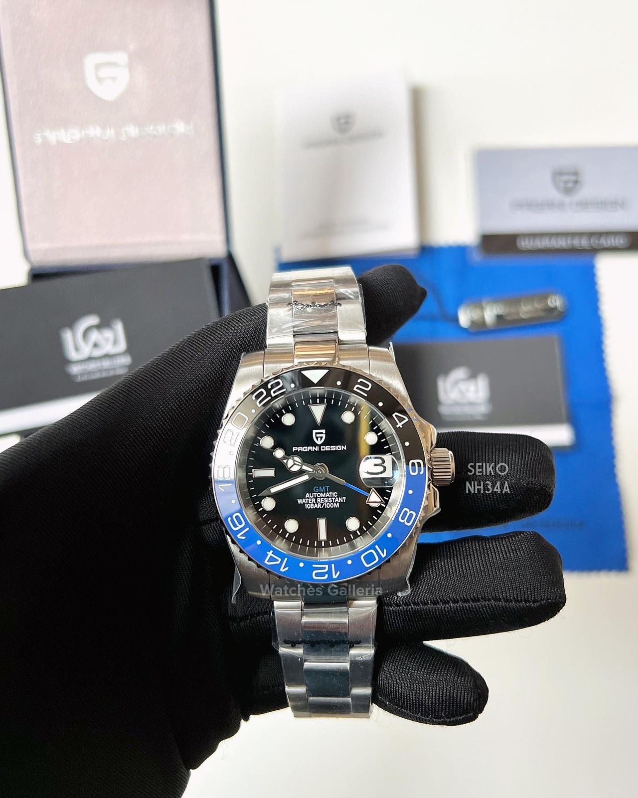 Pagani Design GMT Master V3 Seiko NH34A Automatic (Batman) PD1662A