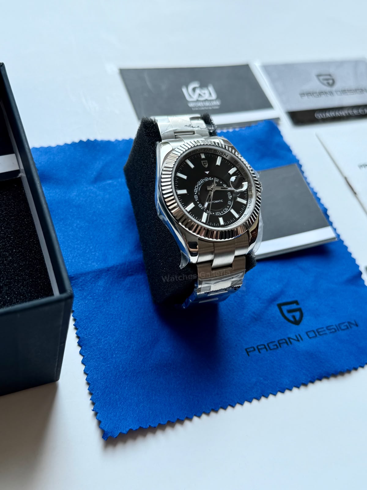Pagani Design PD1888 Sky Dweller Black Automatic GMT Watch for Men Sapphire Crystal Original Pagani Design Watch Pakistan