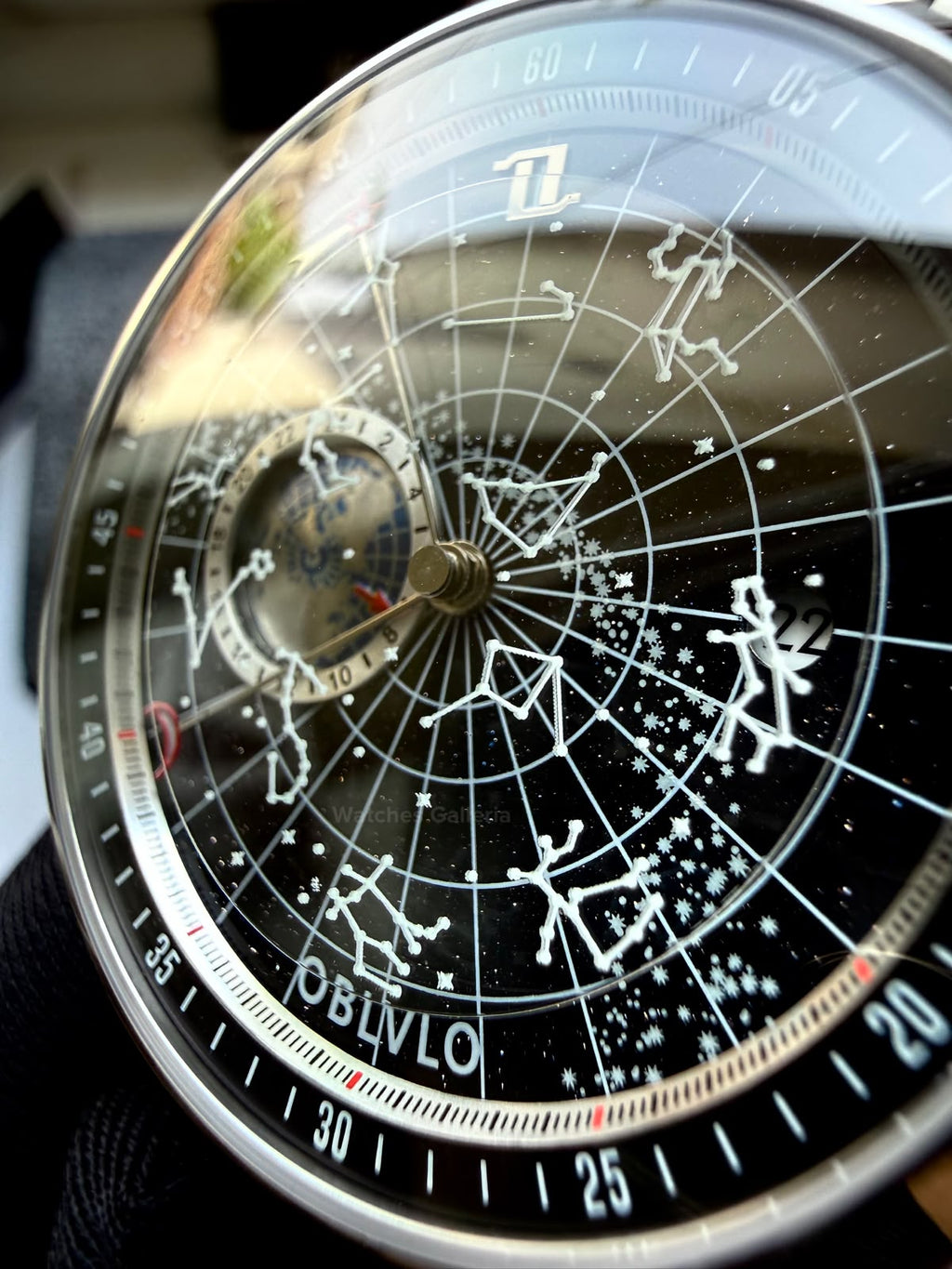 OBLVLO GC (Brown Silver Black) Grand Complications Celestial Automatic Watch Brown & Black Dial with Rose Gold Details, Moving Constellation & Earth Display – OBLVLOGC | Oblvlo
