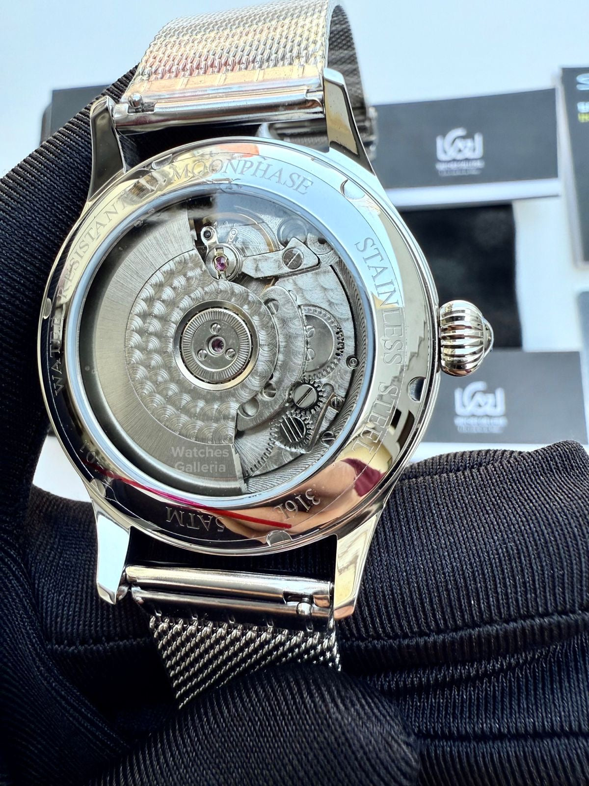 Sugess Moonphase Automatic S401B (Mesh Strap Exclusive) Watches Galleria