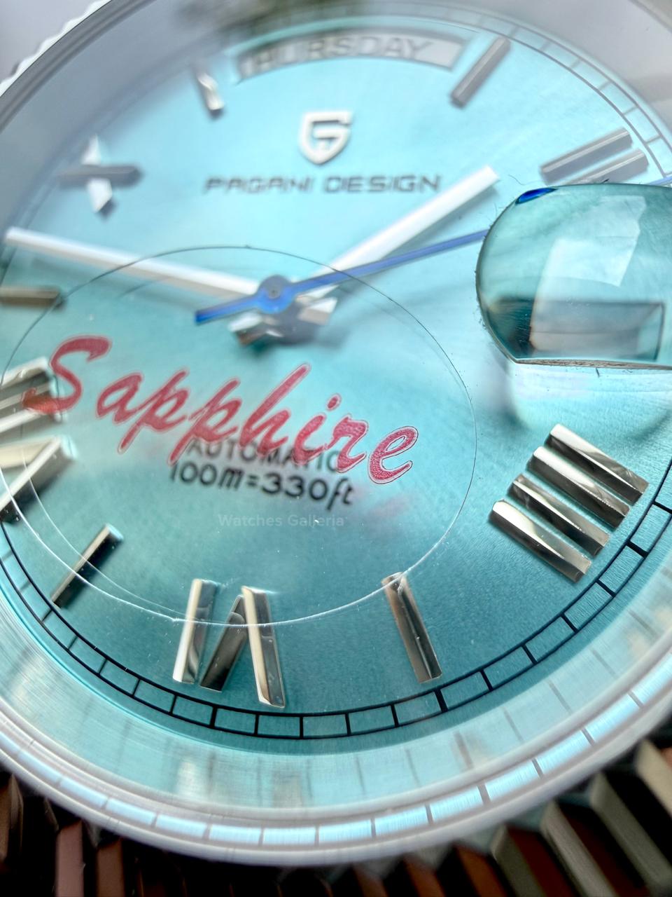 Pagani Design PD1783 Date Day Ice Blue Jubilee Edition Automatic Watch | Seiko NH36A | Sapphire Crystal | 100M Waterproof | Pakistan