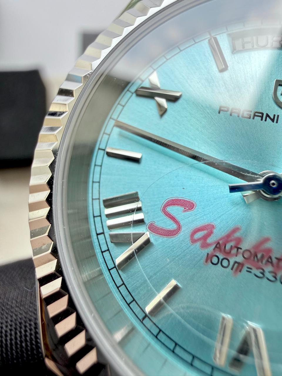 Pagani Design PD1783 Date Day Ice Blue Jubilee Edition Automatic Watch | Seiko NH36A | Sapphire Crystal | 100M Waterproof | Pakistan