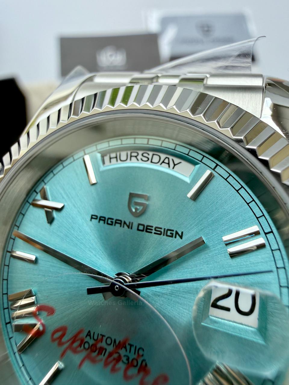 Pagani Design PD1783 Date Day Ice Blue Jubilee Edition Automatic Watch | Seiko NH36A | Sapphire Crystal | 100M Waterproof | Pakistan